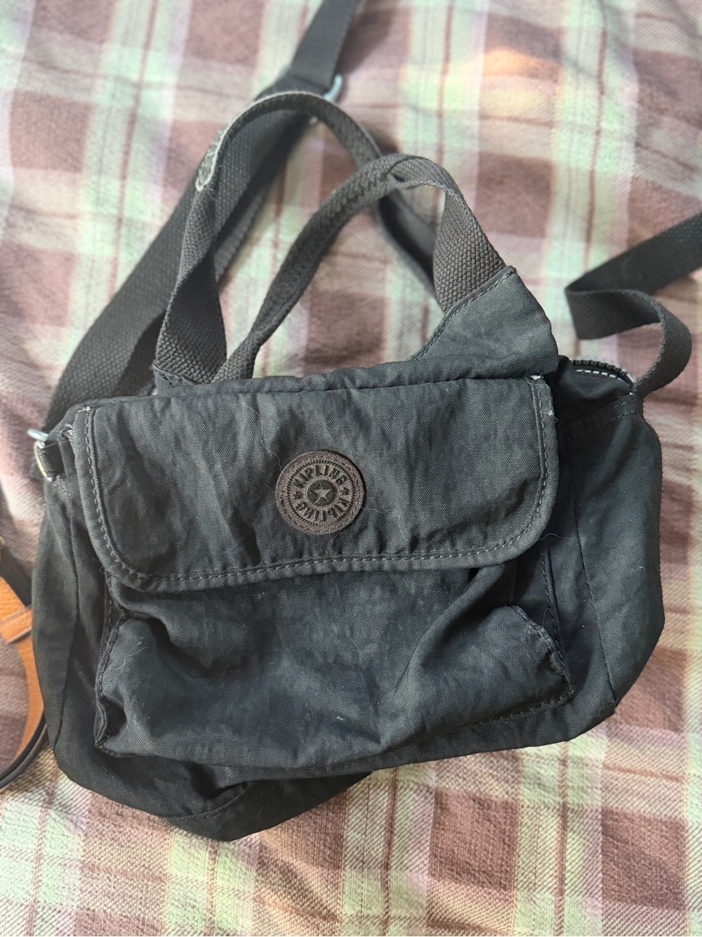 Kipling Black Nylon Crossbody Shoulder Bag